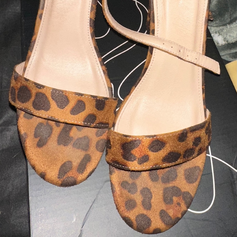 Leopard print high heels